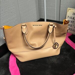 Michael Kors Beige and Yellow Tote